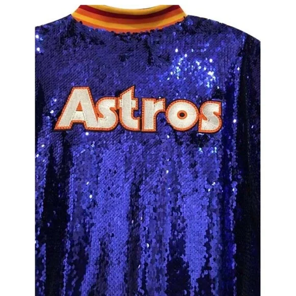 Sale‼️Houston Astro Sequin Jacket. No Discount ‼️ - Picture 12 of 13